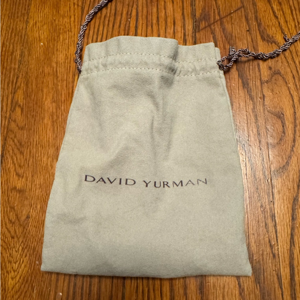 David Yurman Tan Drawstring Jewelry Ring Bag